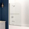 Anzzi Myth 28 in. x 56 in. Frameless Tub Door with TSUNAMI GUARD in Brushed Nickel SD-AZ053-01BN